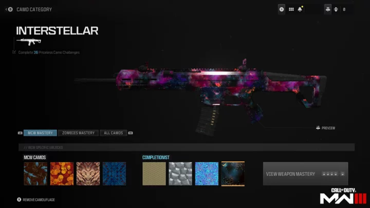 How to Unlock Interstellar Camo in Call of Duty: Modern Warfare III